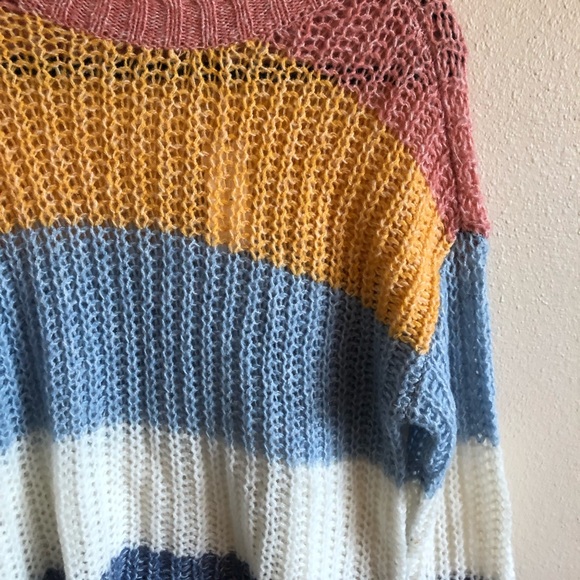 Colorful Open Knit Sweater - Picture 2 of 2